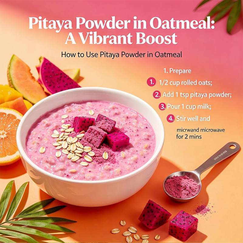 Freeze Dried Dragon Fruit Powder 10oz Natural Coloring Pink Pitaya