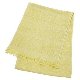WKG UV Protection Cotton Scarf, Made in Senshu, Made in Japan, Approx. 11.4 x 63.0 inches (29 x 160 cm), Long Type, UV Stole, Peach Yellow, Saxophone, Purple, Beige, Sakura, Muscat, Milky, yellow