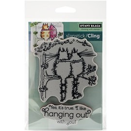 Penny Black Cling Rubber Stamp 4-inch x 5.25-inch Sheet-Hanging Out