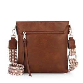 dobsechs Soft PU Leather Crossbody Bag for Women Crossbody Bag with Multiple Pockets Adjustable Strap Perfect for Daily Use, Pu A270-l Brown