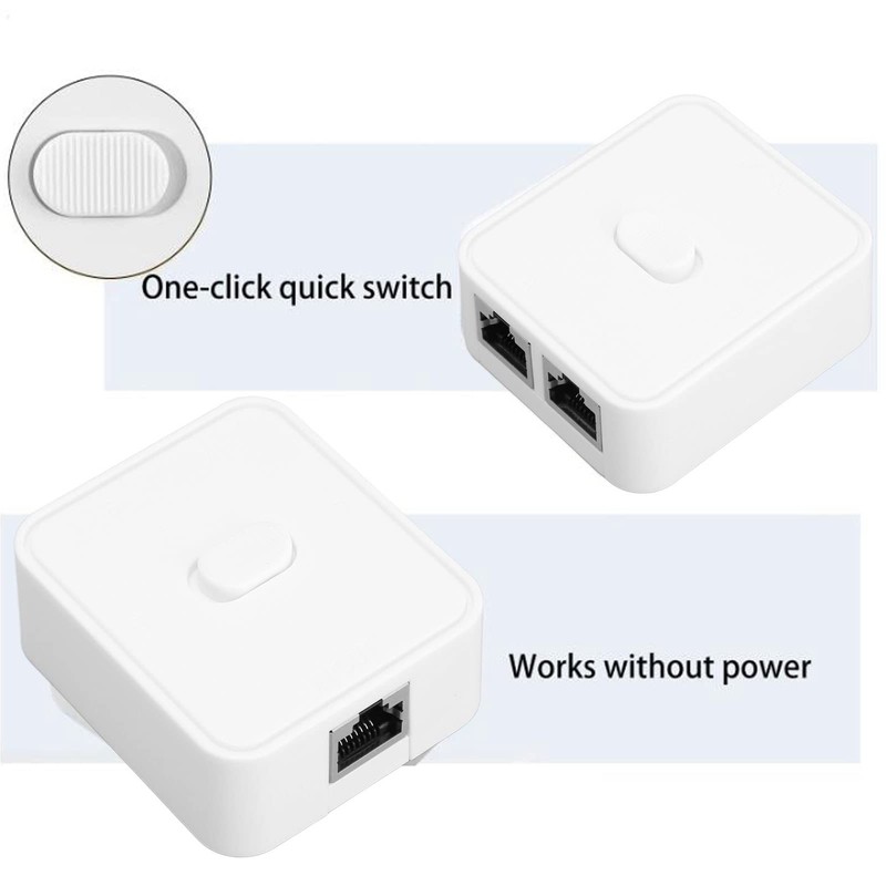 2 Port Gigabit Ethernet Network Switch, 2 In 1 Out/1
