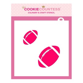 Football 2 Sizes Stencil