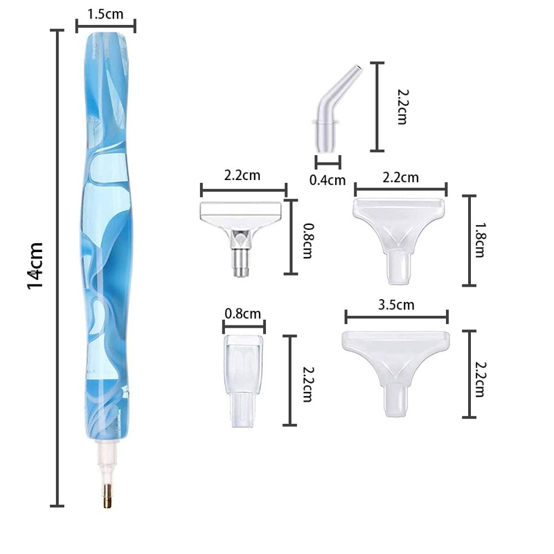 Diamond Painting Pen Resin 6 Interchangeable Multifunctional DIY 5D Embroidery
