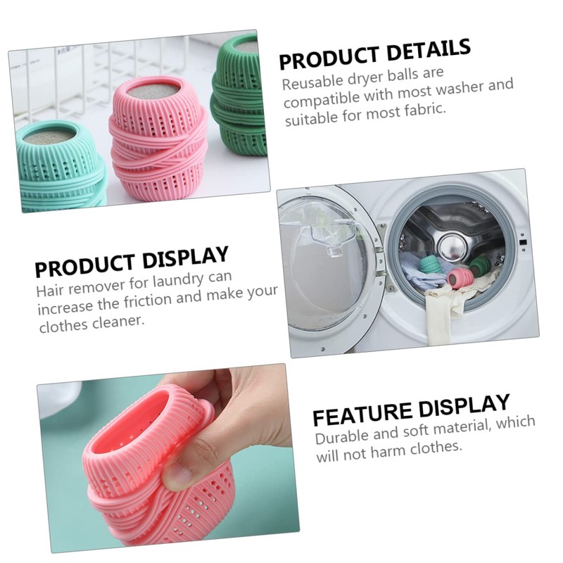 Outanaya 3Pcs Random Laundry Balls Set Tpe Sponge Tangle Washing