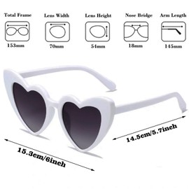 Heart Shaped Sunglasses for Women, Vintage Love Heart Sunglasses Party Glasses for Women Summer Party