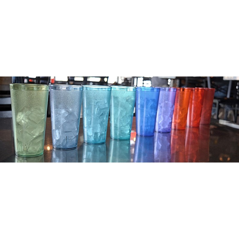Party Outlaw Orange Plastic Cup Tumblers 6 Pc 20oz Lightweight,