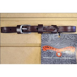 Circle Y Walnut 1/2 in. Leather Horse TACK Curb Strap