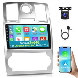 [2+64G] for Chrysler 300C 300 2004-2011 Car Radio with Wireless Carplay and Android Auto - 9 Inch Touch Screen Android Car Stereo - Multiple UI Themes/WiFi/GPS/SWC + AHD Backup Camera