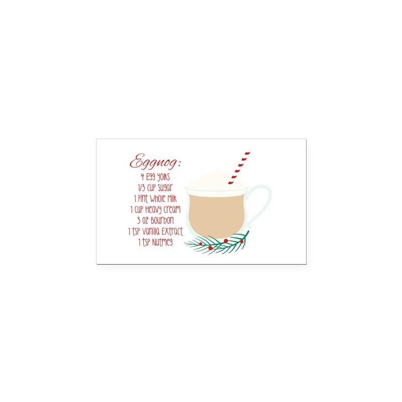 CafePress Eggnog Recipe Rectangle Car Bumper Magnet