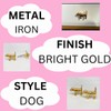 Bright Gold Animal Drawer Knobs - Dresser Cabinet (9. Dog)