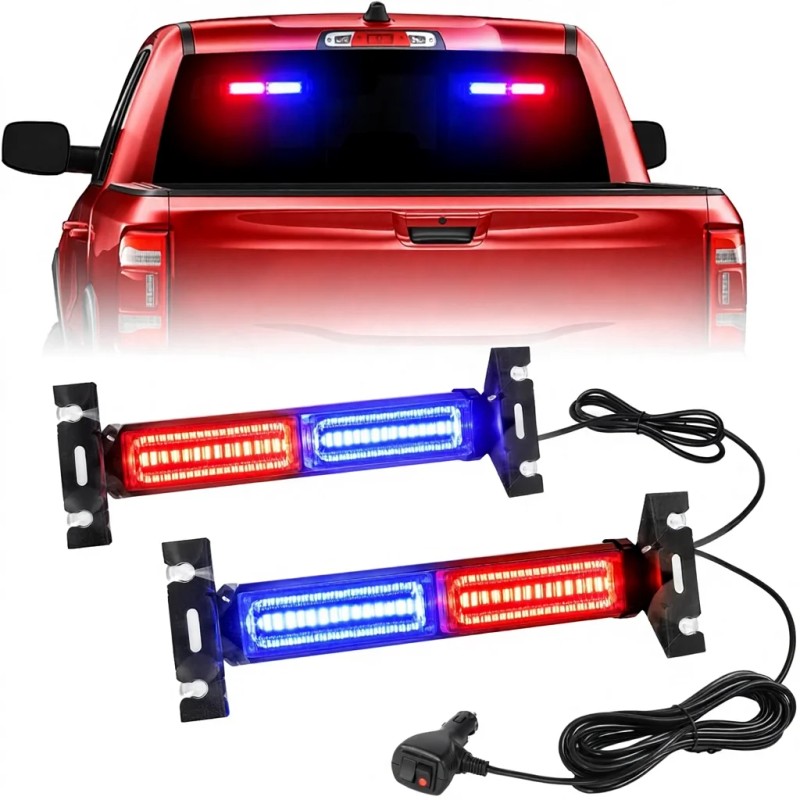 Emergency Strobe Light Bar 40 LED Dash Safety Flashing Light