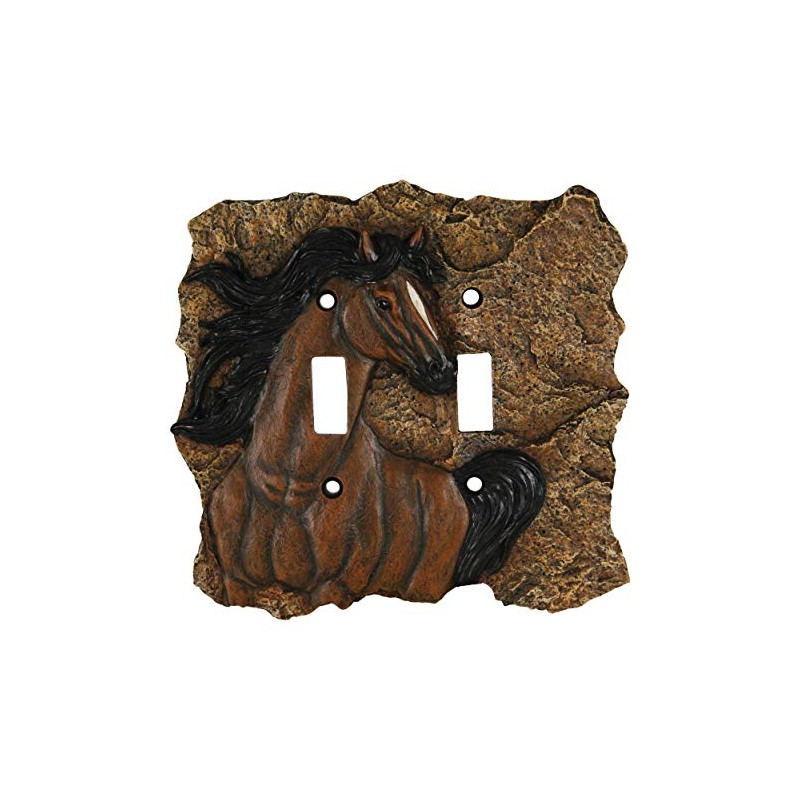 Rivers Edge Products Standard Light Switch Cover Plate, Double Toggle