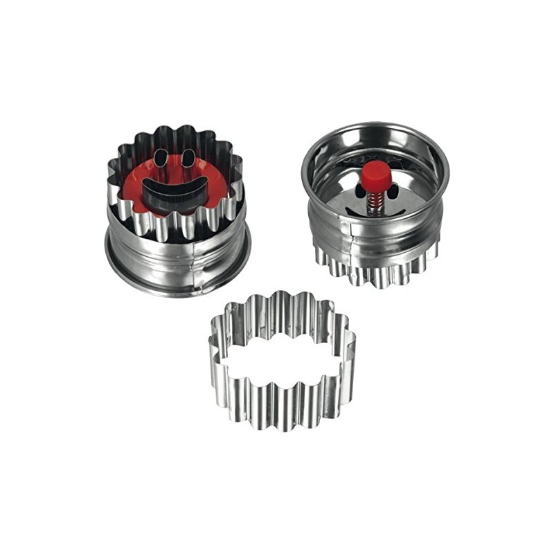 Metaltex "Smile Linzer Cookie Cutter, Silver, 4.8 cm