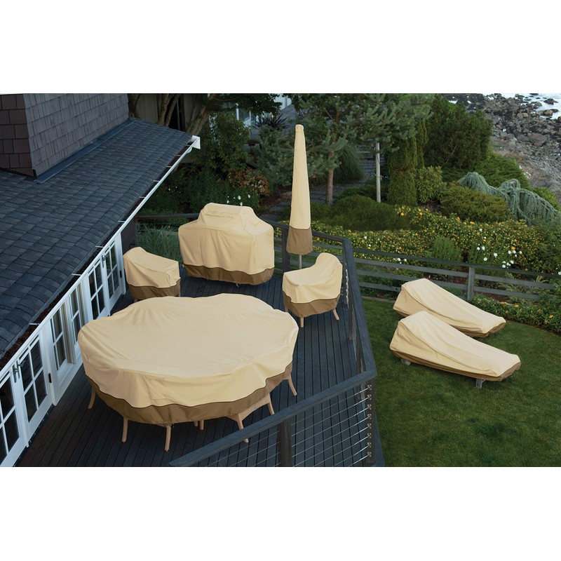 Classic Accessories Veranda Water-Resistant 72 Inch BBQ Grill Cover, Pebble