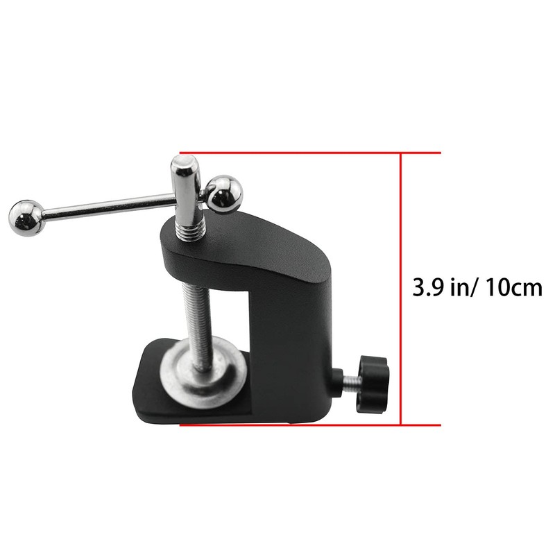 Ruiwaer Black C-Clamp Cantilever Bracket Clamp Holder Desk Lamp Clip