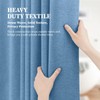 BTTN 72x78 Linen Textured Waterproof Fabric Shower Curtain, Moonlight Blue