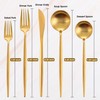 Matte Gold Silverware Set for 4, IBIILII JEFF 20 Pieces