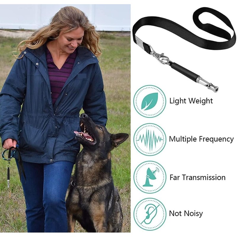 Dog Whistle, 2-Pack Professional Ultrasonic Dog Whistle to Stop Barking,