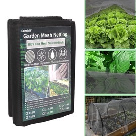 Thicker Garden Mesh Netting,10’ x 16.5’ Ultra Fine Black Plant Row Covers for Vegetable Fruits Flowers Greenhouse Row Cover Raised Bed Barrier Screen, Shading Rate 25-30%, Nano PPT Garden Netting