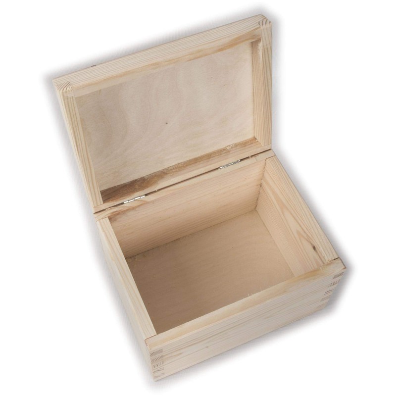 Small Rectangular Wooden Box with Lid | 16 x 12