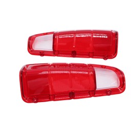 SHLPDFM 1 Pair Red+White Left Right Tail Light Lens Cover Compatible with 1972-1980 Dodge Truck & Plymouth Power Wagon