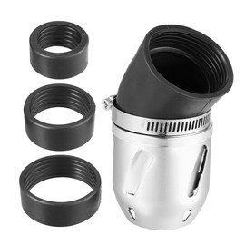 VekAuto Motorcycle Air Filter, 26/35/42/48mm ID 90x60mm Universal for Motorcycle ATV Durable Aluminum Alloy Silver Tone