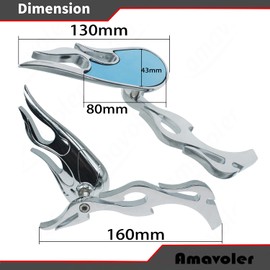 Amavoler Chrome Motorcycle Rearview Side Mirrors For Sportster XL 883 1200 Road King V-Rod Street Glide Electra Glide Dyna Softail 1990-2022