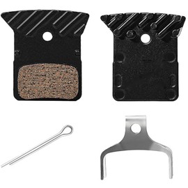 Amazleer Ceramic Disc Brake Pads with Cooling Fin Compatible with Shimano DURA-ACE/ULTEGRA/105/TIAGRA/GRX Series, Upgrade for L03A L04A L05A, Replacement for DEORE XT M8100/SLX M7100 (2)