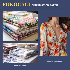 FOKOCALI 95gsm 24in x 100ft Dye Sublimation Paper for SureColor F570 Printer, Fast Dry Dye-Sublimation Paper Roll 2" Core