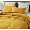 Chezmoi Collection Vero 3-Piece Honeycomb Quilted Microfiber Comforter Set -