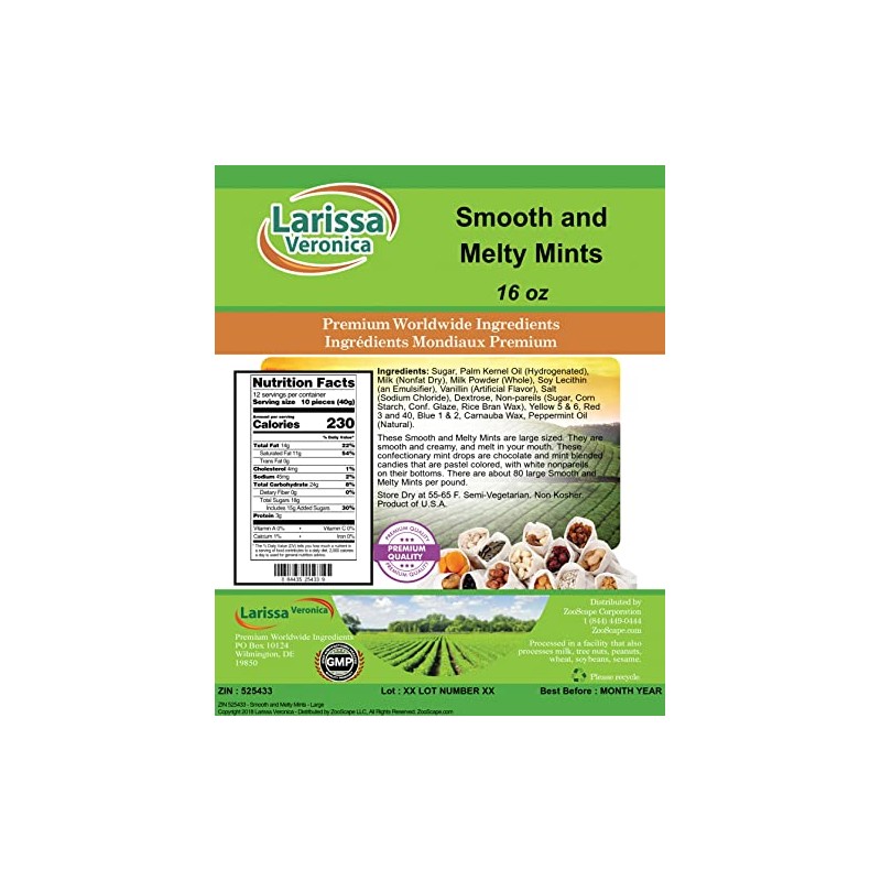 Smooth and Melty Mints - Large (16 oz, ZIN: 525433)