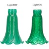 ANYONGLU Lily Lampshade Only 2 Pack Green Tulip Flower Glass
