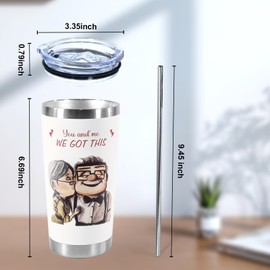 CHLJAR Gifts for Him - You and Me WE GOT THIS Thank You Gift Idea for Husband, Romatic gifts for Him, Anniversary Presents - Stainless Steel Tumbler 20oz