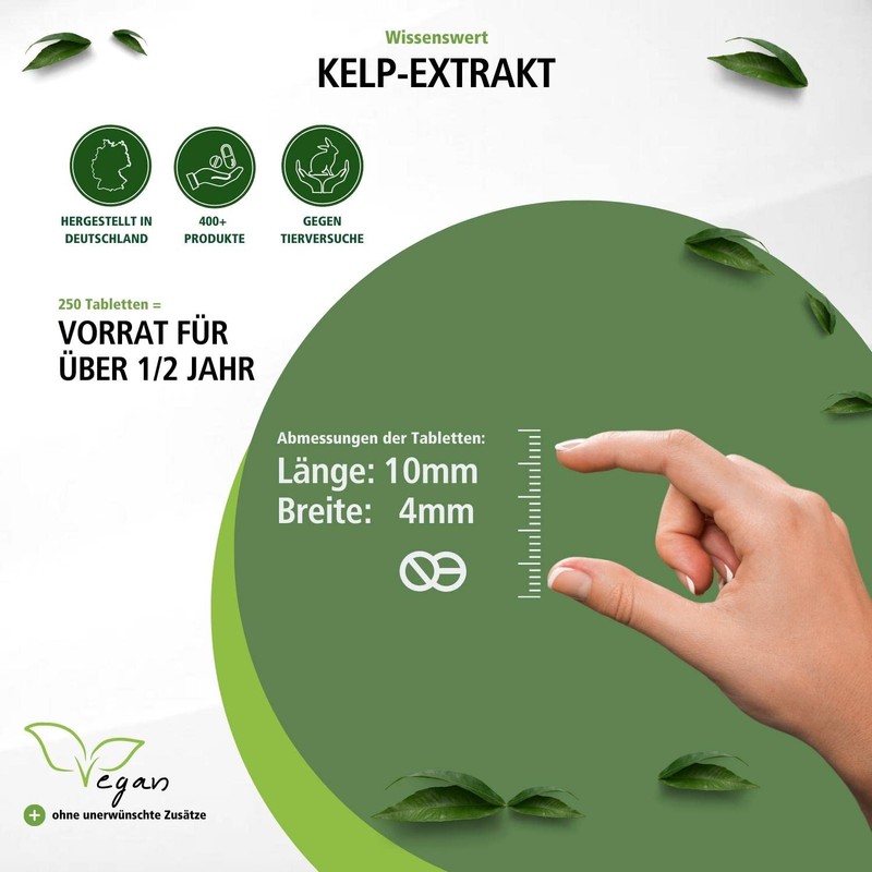 Kelp Tablets - 150 mcg Natural Iodine from Brown Algae