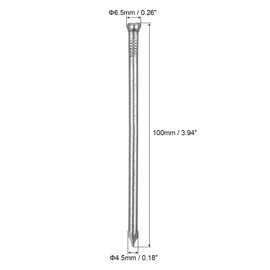 uxcell Finishing Nails 50pcs 100mm 4 Inch Hand-Drive Hardware Carbon Steel Nail Lost Head Nail