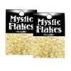 Mystic Flakes Rhinstones for Nail Art, Holographic Gold, Circle, 0.04