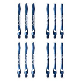 Red Dragon Laser Etched Aluminium Medium Blue 'Red Dragon' Dart Shafts - 4 Sets Per Pack (12 Shafts in Total)