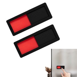 2 Pcs Privacy Slide Door Sign Universal Acrylic Do Not Disturb Door Sign for Home Office, Red and Green