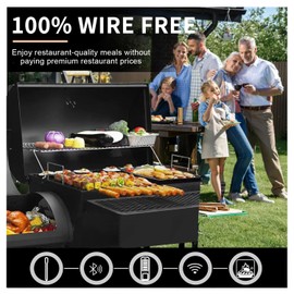 Wireless Meat Thermometer, Smart Digital Bluetooth Meat Thermometer, Instant Read Digital Food Thermometer, Smart APP Control, Kitchen Thermometer for Roast, Oven, Grill, BBQ, Smoker, Rotisserie