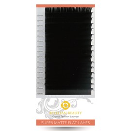 BEYELIAN MATTE BLACK Ellipse Flat Eyelash Extensions Mink Individual Semipermanent Lash Extensions C 0.15mm 13mm