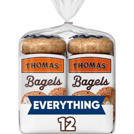 Thomas' Everything Bagels, 12 Count, 10g Protein per Bagel, 40 oz