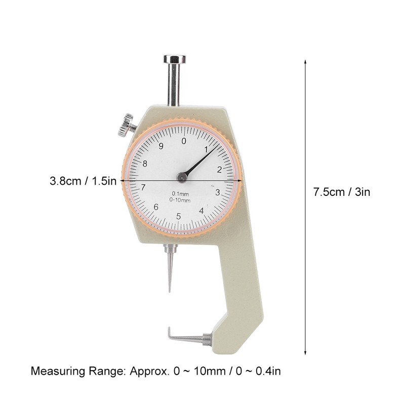 Thickness Gauge Silver Portable Accurate Measuring Jewelry Leather Board Equipment