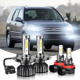 SHENKENUO For Honda CR-V 2002-2004 2007-2014 LED Headlight High Low Beam Fog Light Bulb US