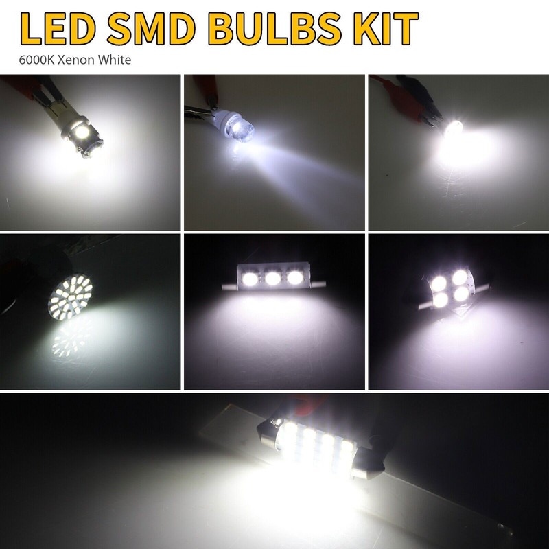 42X Auto LED 12V License Plate Light Map,Dome, Door, Trunk
