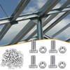 50 Sets Greenhouse Nuts and Bolts, M6 x 12mm Aluminium