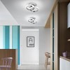 EIDISUNY LED Ceiling Light Modern Ceiling Lamp Silver Round Simple