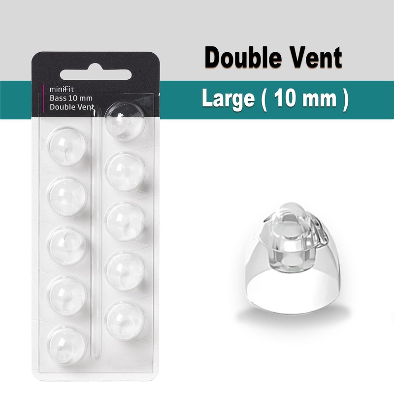 (Double Vent 10mm) Hearing Aid Domes for Oticon Minifit, Oticon