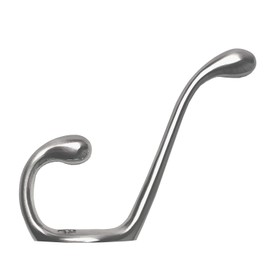 ANGSTROM 5-Pack Double Coat and Hat Hook, Wall Mounted with Screws (Brushed Nickel)