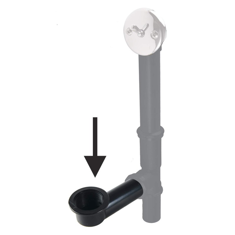 Bathtub Drain Waste and Overflow Shoe Pipe Repair Kit, 1-1/2