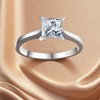 AVECON Simple Rings for Women Solid 925 Sterling Silver Solitaire